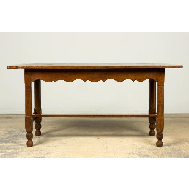 Late 19th Century French Provincial Oak Farmhouse Table For Sale - Image 18 of 18