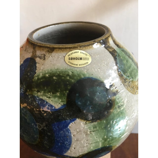 Vase by Søholm Keramik, Denmark, in Flawless conditions. Designed 1960 to 1969 This piece has an attribution mark, I am...