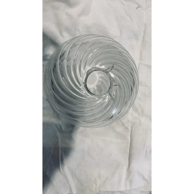 Beautiful chandelier with 3 lights probably processing the seguso company iron supporting structure and wooden founding,...