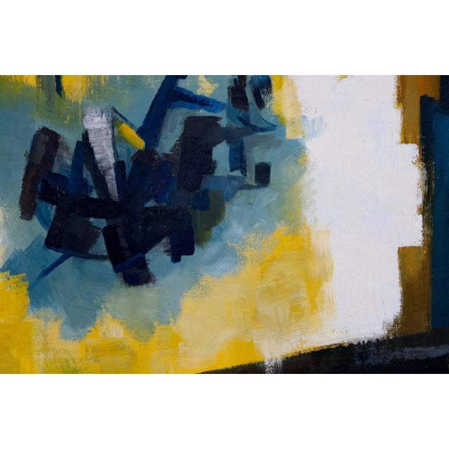 Juozas Bagdonas Signed Modern Abstract Expressionist Oil Painting Canvas 1962 For Sale - Image 4 of 8