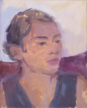 Female Portrait Painting "Flapper Girl" by Michelle Farro