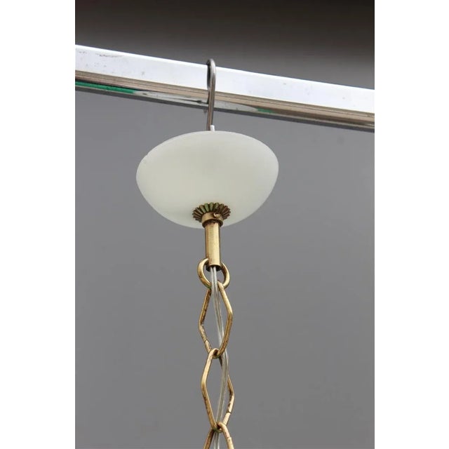 White and Green Murano Glass Lantern from Stilnovo, 1950s, in Very Good conditions. Designed 1950 to 1959 This piece is...