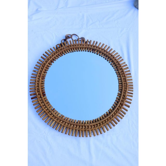 Italian Rattan Mirrors by Franco Albini, 1950s-1960s, Set of 2 For Sale - Image 3 of 14