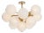 Regina Andrew Shine Globe Flush Mount, Natural Brass with Swirl Glass For Sale