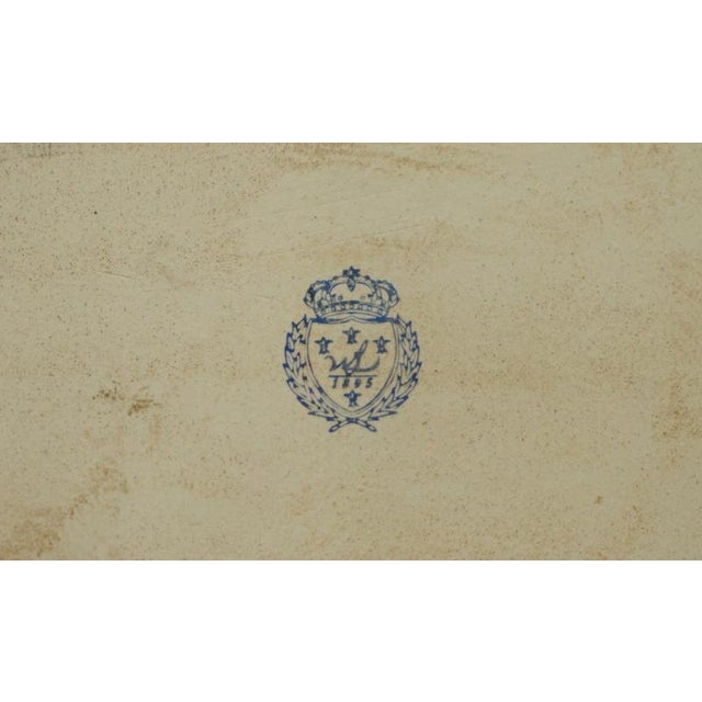 A striking decorative tray table by Wong Lee, the shaped porcelain tray finished in a magnificent deep cobalt-blue ground...