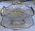 Cambridge Glass Company Gold Gilt Cambridge Wildflowers Bon Bon Plate & Basket Depression Glass - Two Pieces For Sale - Image 4 of 12