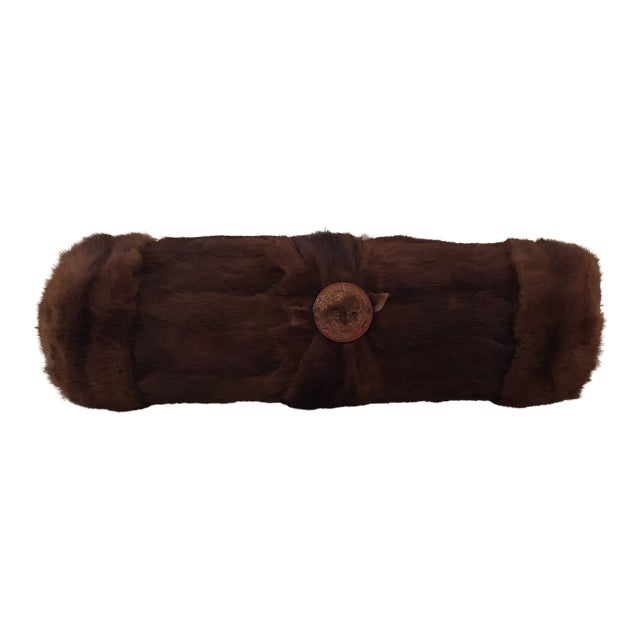 Vintage Mink Fur Bolster Pillow Chairish