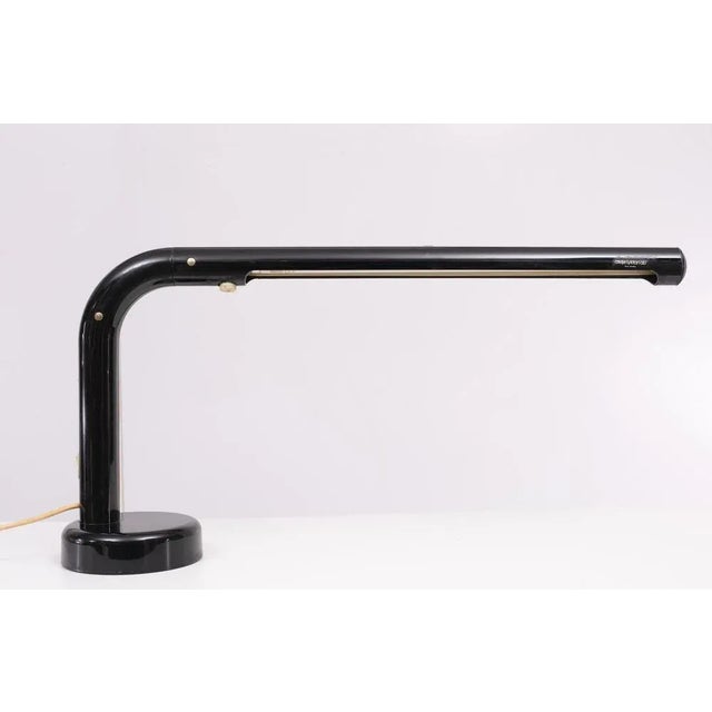 Black Black Tube Desk Lamp by Anders Phes for Atelje Lyktan, Sweden, 1972 For Sale - Image 8 of 8