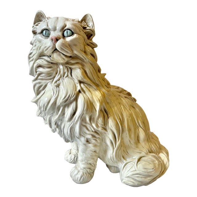 Vintage Mid-Century Extra Large 1960’s Persian Cat Statue For Sale