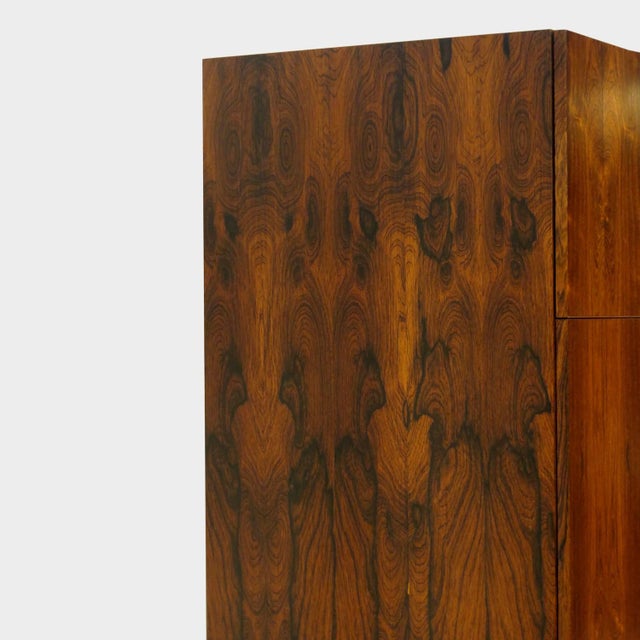 Large Vintage Wardrobe with Drawers in Rosewood, 1960s For Sale - Image 9 of 12