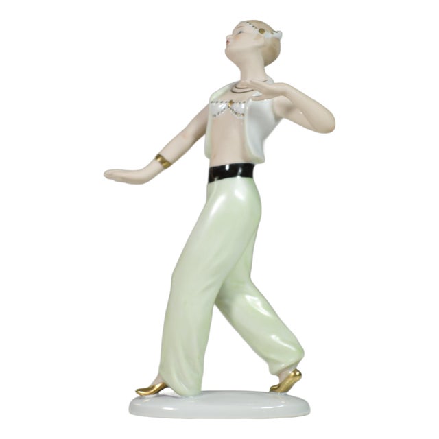 Vintage Odalisc Porcelain Art Deco Figure by Wallendorf, 1940 For Sale