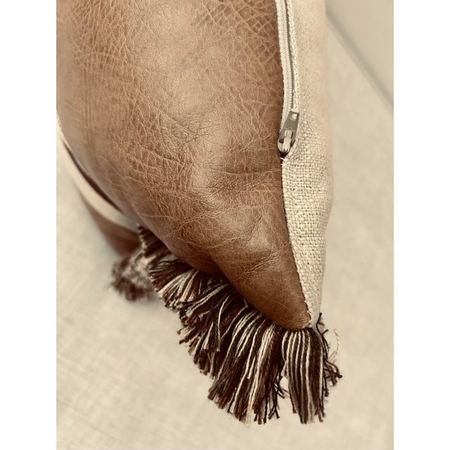 Leatherette Pillow For Sale - Image 4 of 5
