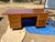 Vintage Mid Century Modern Walnut Tanker Desk Needs Restoration. For Sale - Image 9 of 12