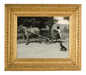 Early 20th Century "Joyful Youth" Figurative Oil Painting by C.G. Bowers, Framed