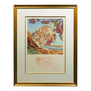 1980s Salvador Dali Return of Ulysses Authentic Hand Signed Framed For Sale
