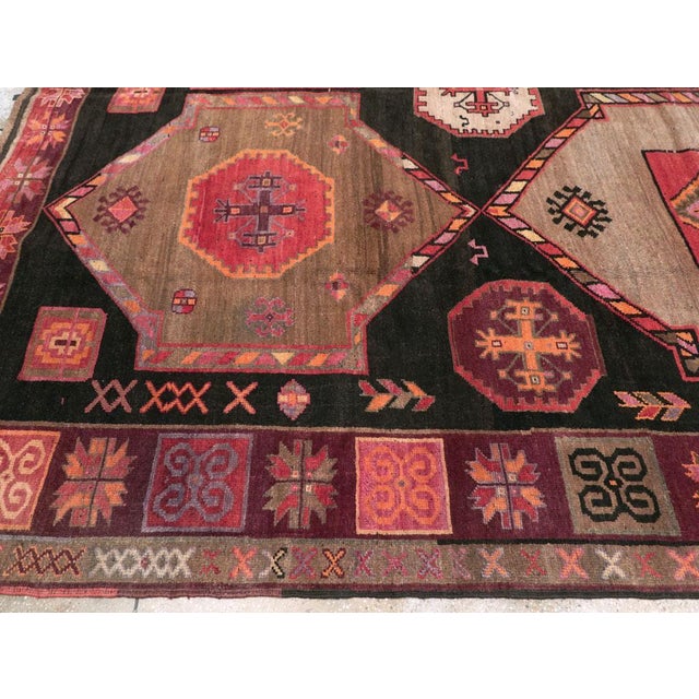 Mid 20th Century Galerie Shabab Collection Mid-20th Century Handmade Turkish Tribal Room Size Rug For Sale - Image 5 of 8