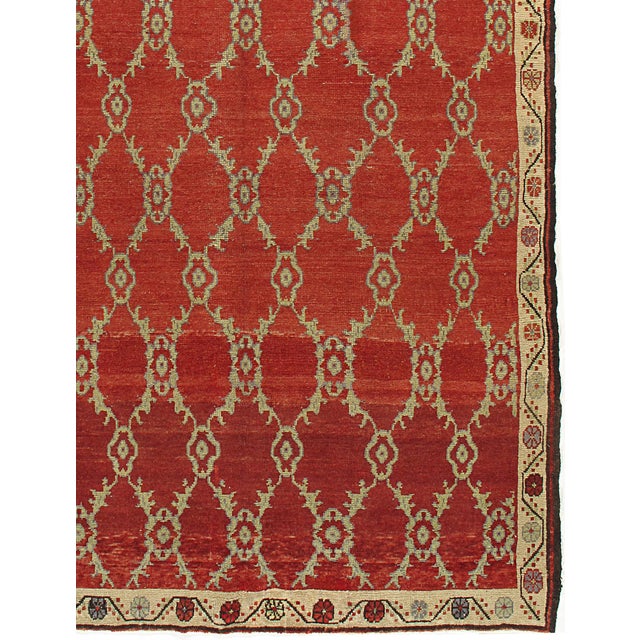 Red Vintage Circa 1940 Turkish Red Anatolian Area Rug, 5ft 8in X 10ft 7in For Sale - Image 8 of 8