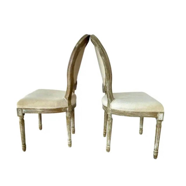 Cream Louis XVI Style Dining Chairs Set of Four For Sale - Image 8 of 11