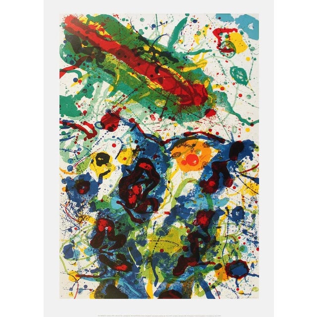 Modern 2004 Sam Francis 'Untitled SF-341' Modernism Multicolor,Gold,Green,White,Yellow,Blue,Black & White,Black Germany Offset Lithograph For Sale - Image 3 of 3