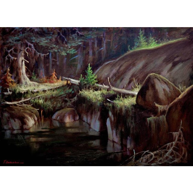 Creek In The Meadows Oil Painting By Vladimir Shkurkin Chairish
