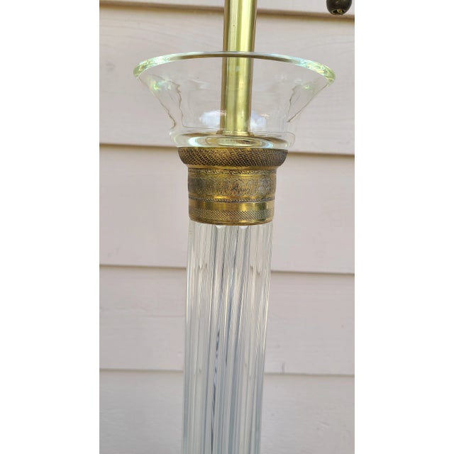 Mid-Century Hollywood Regency Style Murano Lamp by Marbro For Sale - Image 9 of 12