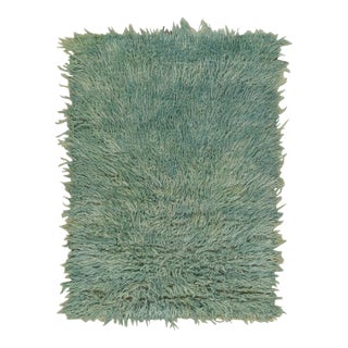 Vintage Tulu Rug in Blue, With Green Accents, From Rug & Kilim For Sale