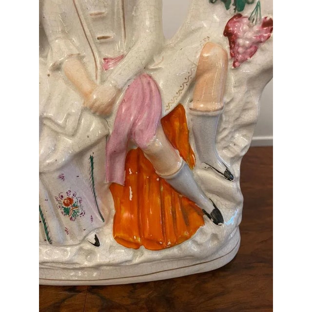 Antique 19th Century Staffordshire Flatback Figure of a Wedding Scene, 1860s For Sale - Image 6 of 12