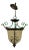 Bell Form Glass Hanging Chandelier Light Fixture For Sale