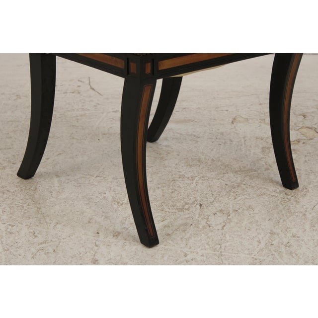 Set of 4 Vintage Regency Cane Back Dining Chairs For Sale - Image 15 of 18