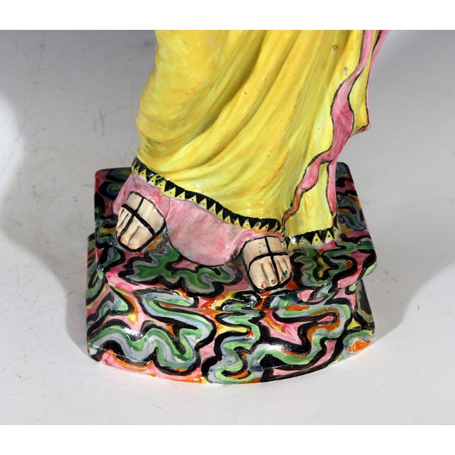 Monumental Staffordshire Pearlware Figure: "Ceres" (Goddess of Plenty) on Marbled Plinth For Sale - Image 13 of 13