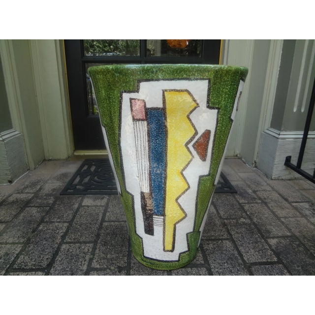Italian Modernist Glazed Ceramic Umbrella Stand For Sale In Houston - Image 6 of 13