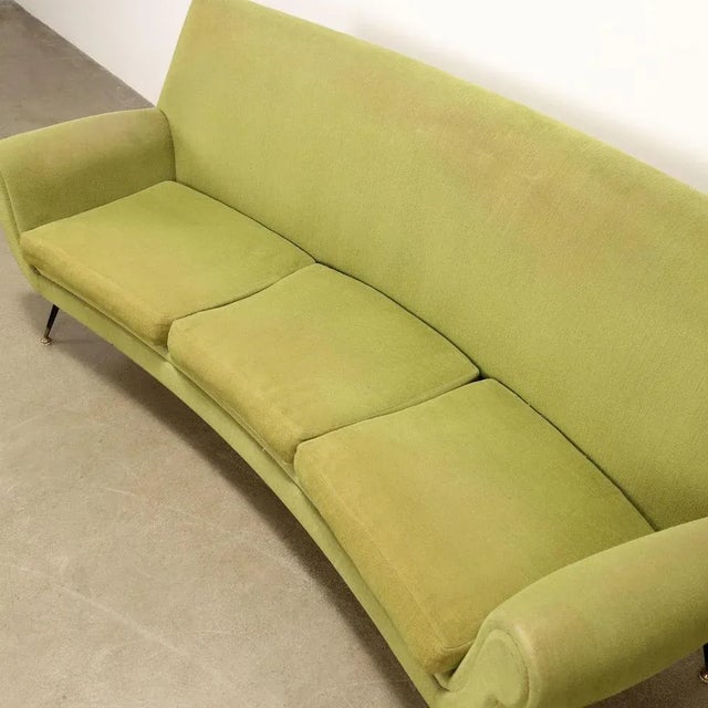Green Vintage Sofa, 1950s For Sale - Image 8 of 12