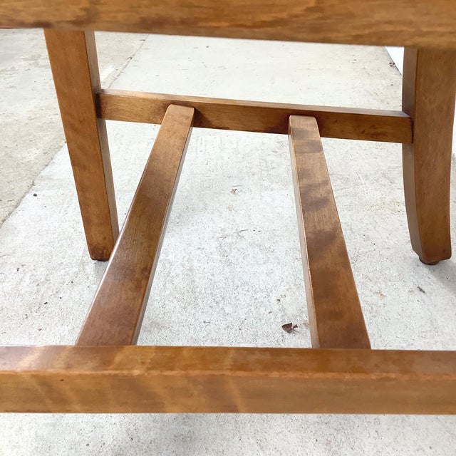 Vintage American Schoolhouse Chair — Wood Slat Back Side Chair For Sale - Image 9 of 12
