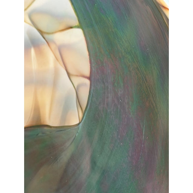 Fornace Ferro Murano Style Art Glass Bowl in the Shape of a Sea Shell For Sale - Image 12 of 18