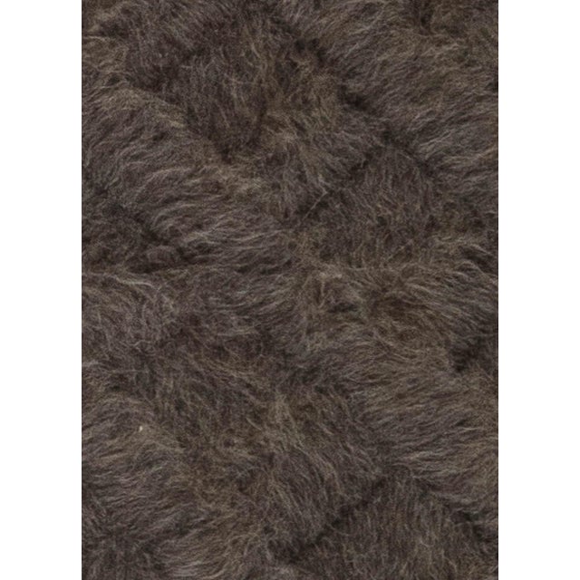 Taurus collection modern geometric brown goat hair rug by Doris Leslie Blau. Size: 4.2" × 2.9" (127 × 83 cm). In our never...