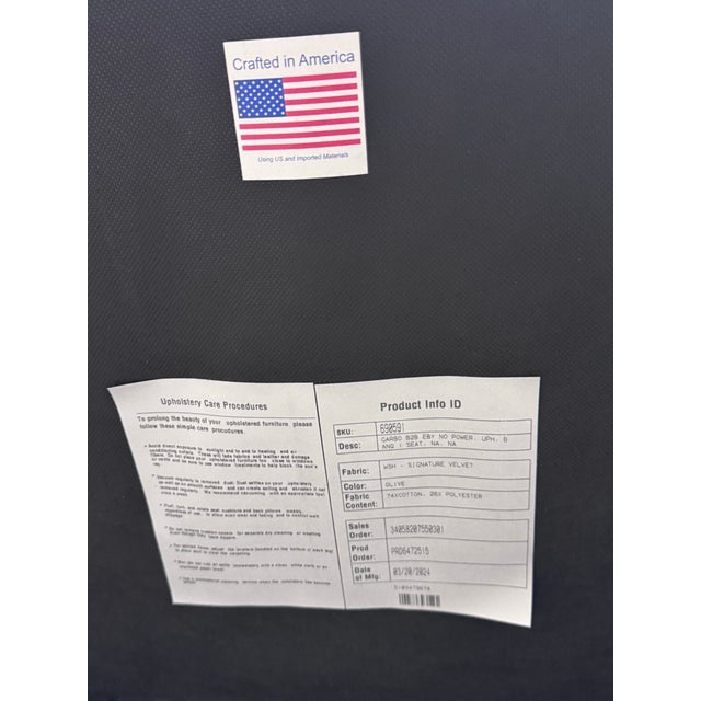 Williams-Sonoma Garbo Olive Green Velvet Curved Banquet, Set of Two For Sale - Image 11 of 12