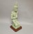 Asian Antique Thai Celadon Theppanom Guardian Figure on Wood Base — 19.5" For Sale - Image 3 of 10