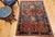 1900 - 1909 Vintage Mahal Sultanabad Rug, Hand-Knotted Wool, Geometric Pattern, 4x6, Terracotta & Blue For Sale - Image 5 of 13