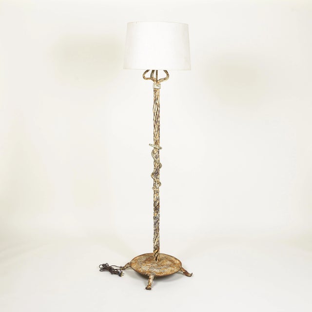 Transitional A Continental Painted Steel Floor Lamp For Sale - Image 3 of 8
