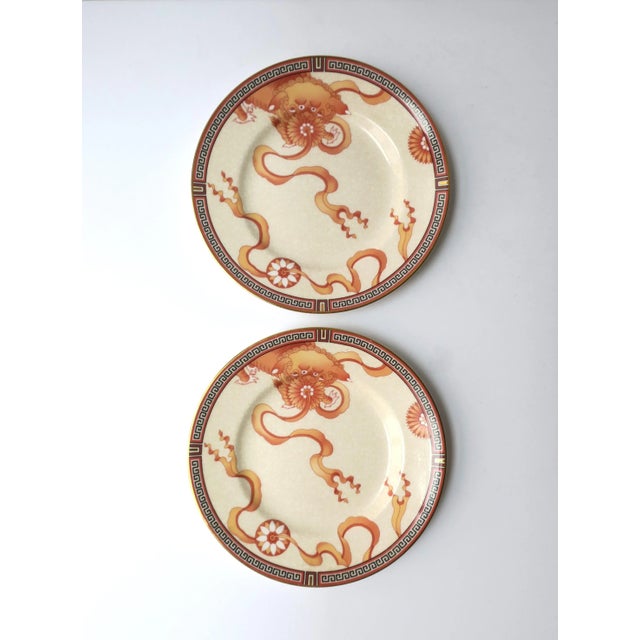 Wedgwood Wedgwood Dragon Foo Dog Porcelain Plates, Set of 2 For Sale - Image 4 of 12
