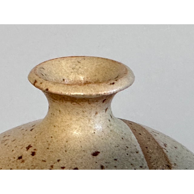 A high-quality ceramic art vase, created in Germany by a unidentified ceramist during the 1960s. The fine modernist object...