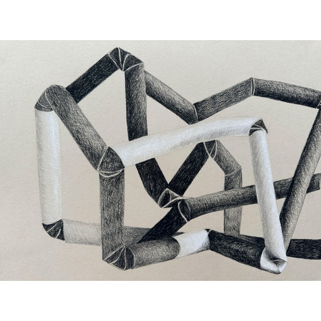 Amanda Andersen, Knotted Abstraction, 2024, Pastel on Natural Tan Paper For Sale - Image 3 of 8