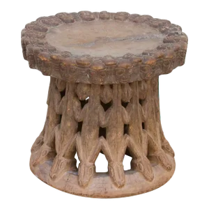 Oxidized Wood African Ceremonial Stool