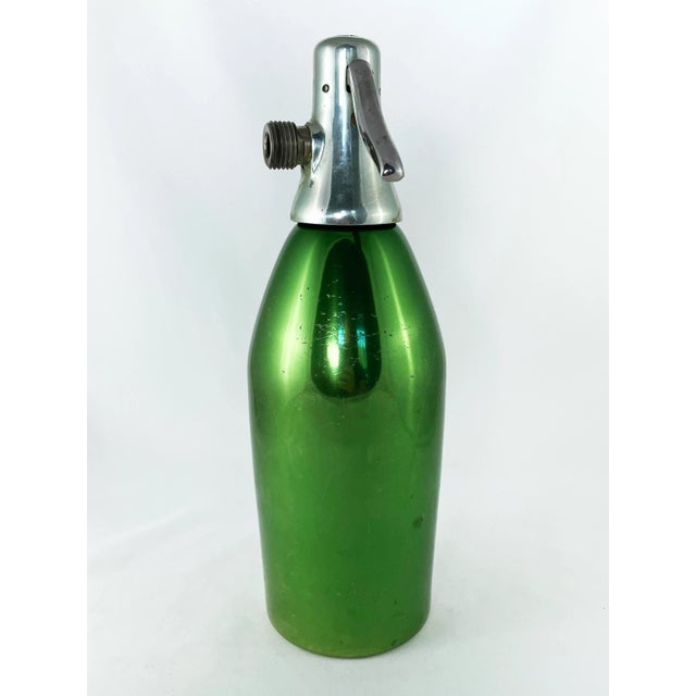 Mid-Century Modern Italian Mid Century Modern Green Seltzer Bottle – Saccab Milano For Sale - Image 3 of 7