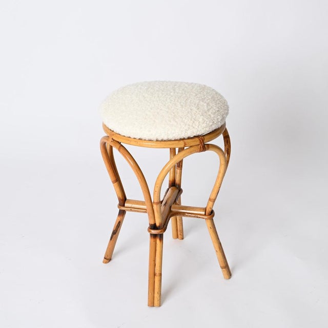 Side Table in Rattan and Bamboo by Franco Albini, Italy, 1960s For Sale - Image 6 of 15