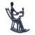 Vintage Cast Metal Mother and Child on Rocking Chair Henry Moore Style- Nursery For Sale