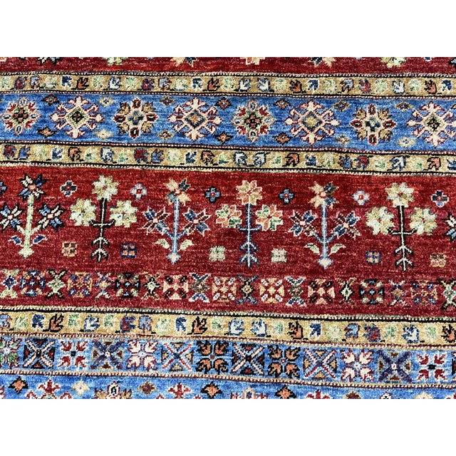 Red and Blue Khorjin Saddlebag Design Wool Rug - 4'11" X 6'6" For Sale - Image 6 of 10