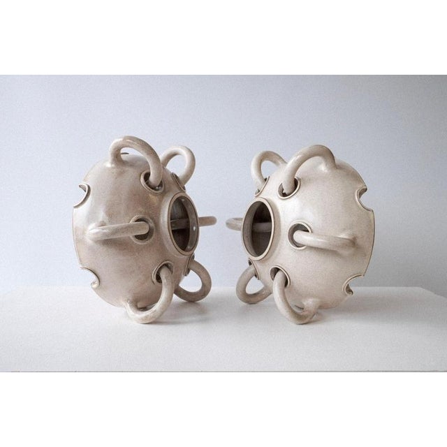 Not Yet Made - Made To Order Embryo Wall Lights in Glazed White Stoneware by Robin Kerr, Set of 2 For Sale - Image 5 of 7