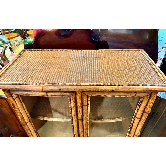 English Victorian Glazed Bamboo Bookcase, C. 1880-1900 For Sale In Los Angeles - Image 6 of 9