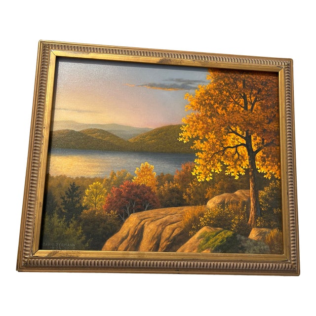 David Jermann Va Landscape Painting, Framed For Sale
